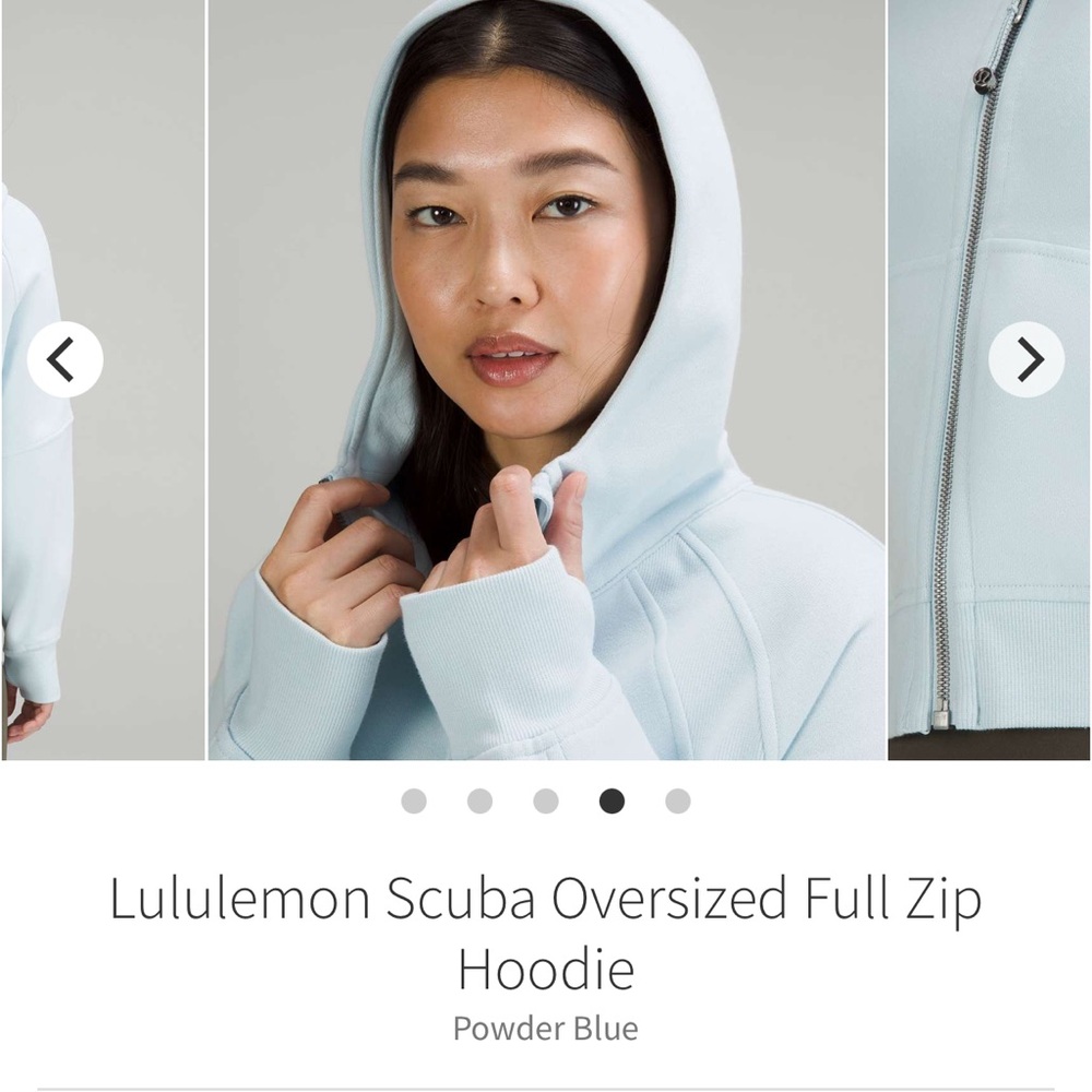 Lululemon scuba crop full zip hoodie